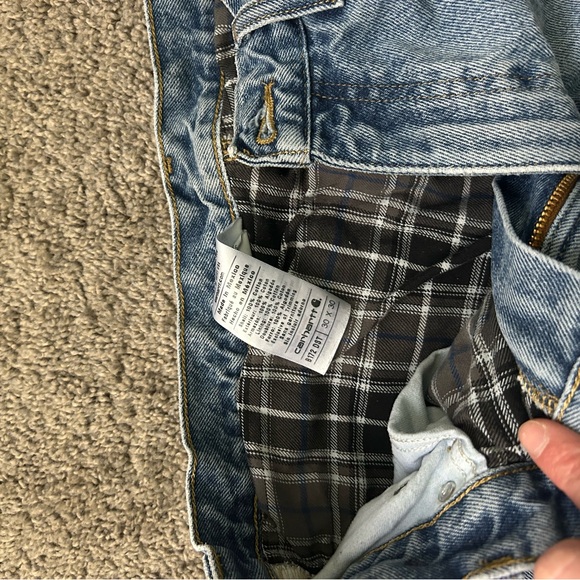 Carhartt Light Blue Denim flannel lined pants - Picture 4 of 5